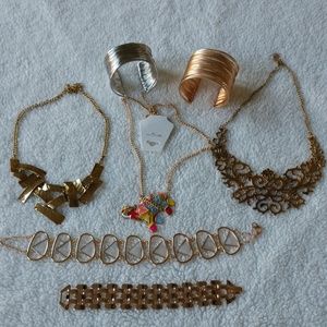 Fashion jewelry.  Chocker, bracelets, necklaces